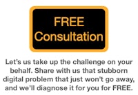 a sign that says free consultation